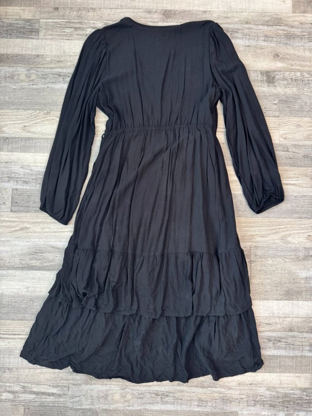 Knox Rose NWT Black Long Sleeve Wrap Dress Size XL C43 - Picture 7 of 7